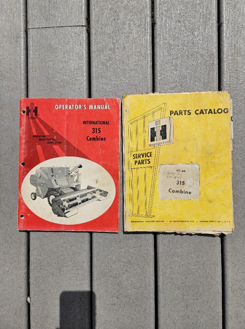 IH International Harvester 315 Combine Operators Manual & Parts Catalog HT-49